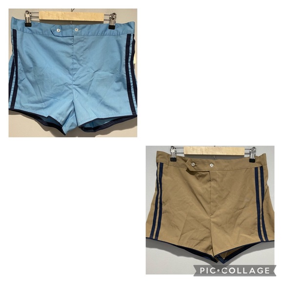 Vintage Other - 2 Pair Vintage Men’s Lined Swim Trunks Size Large